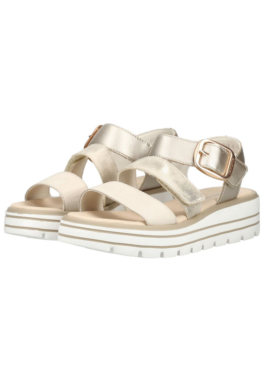 Remonte Sandalen Leder Beige/Gold