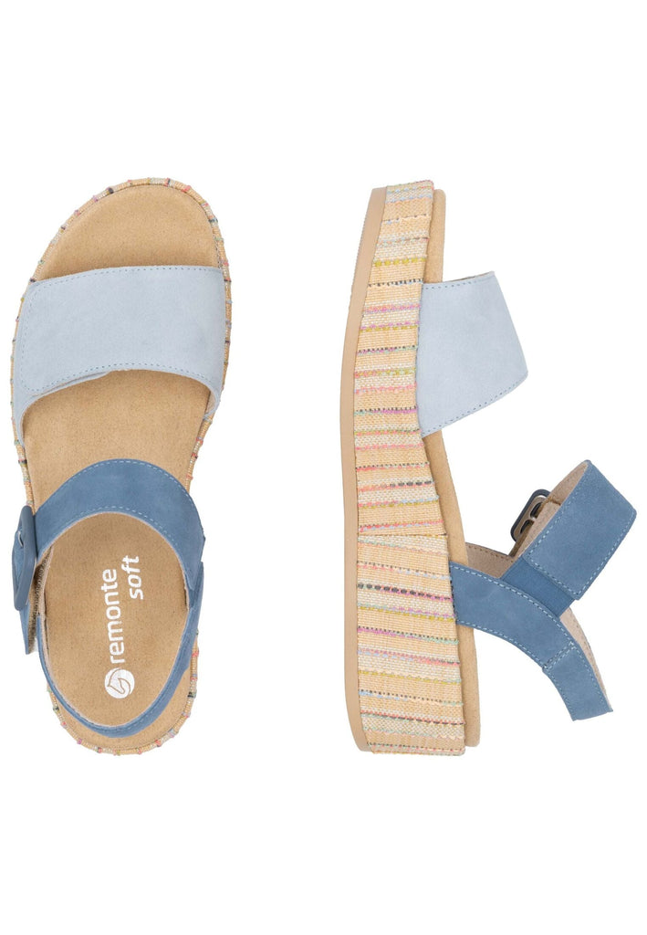 Remonte Sandalen Leder Blau