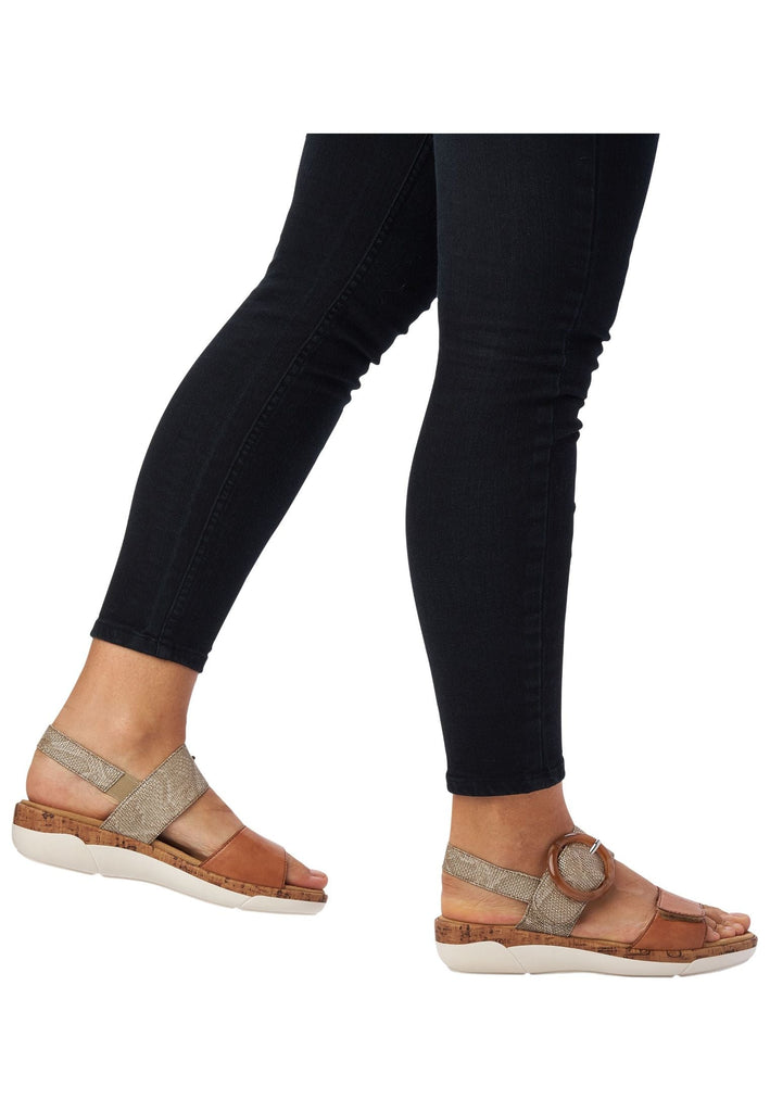 Remonte Sandalen Leder Braun/Grau