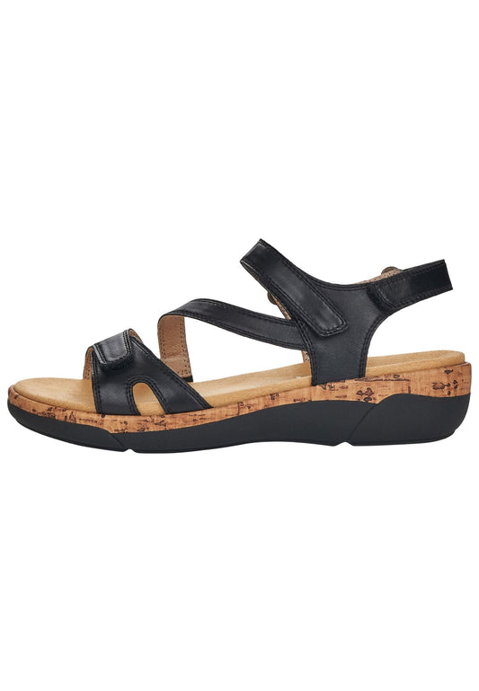 Remonte Sandalen Leder Schwarz