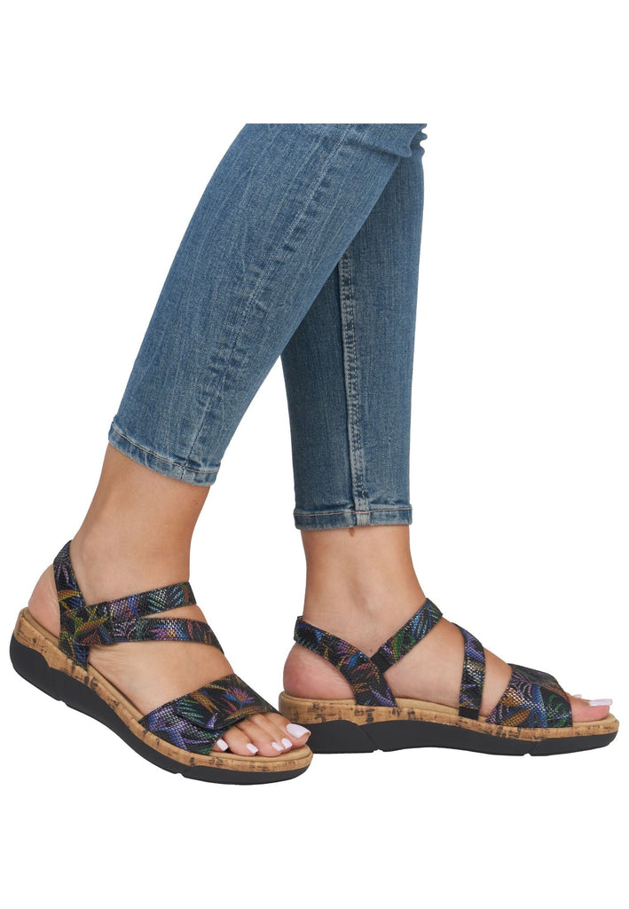 Remonte Sandalen Leder Schwarz