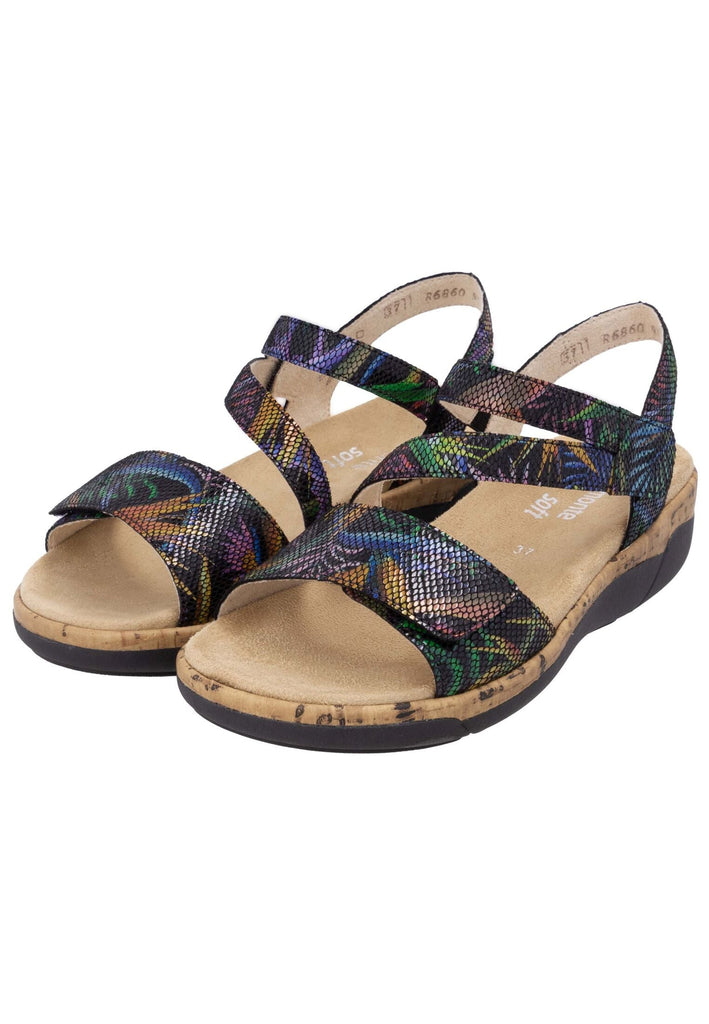 Remonte Sandalen Leder Schwarz