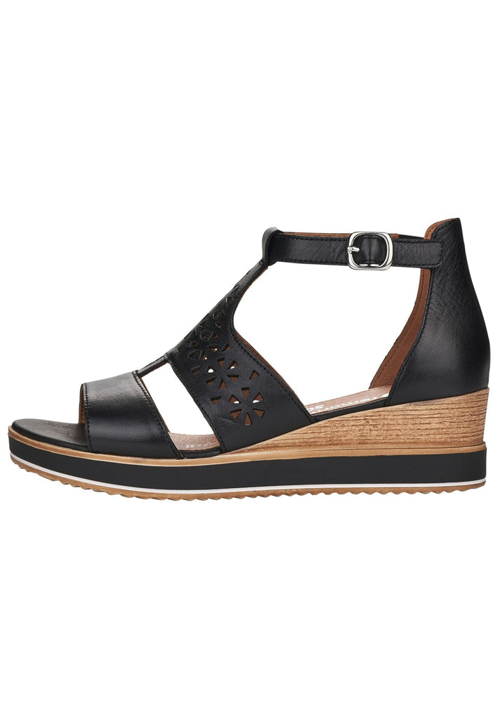 Remonte Sandalen Leder Schwarz