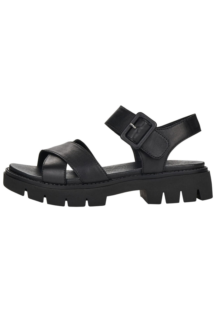 Remonte Sandalen Leder Schwarz
