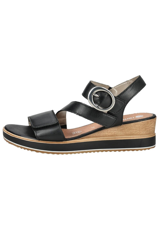 Remonte Sandalen Leder Schwarz