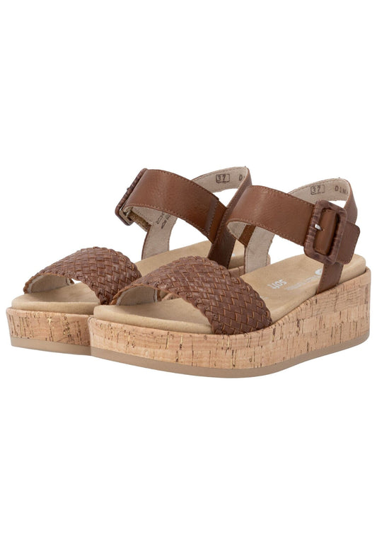Remonte Sandalen Lederimitat Braun