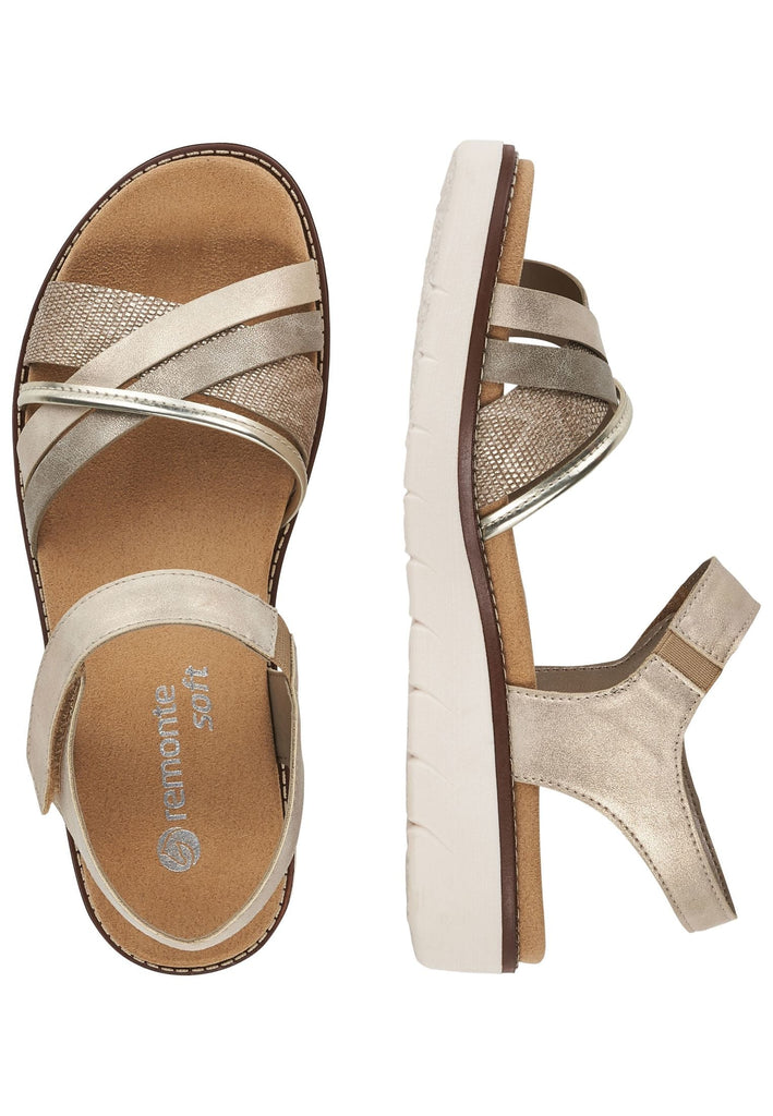 Remonte Sandalen Lederimitat Metallic
