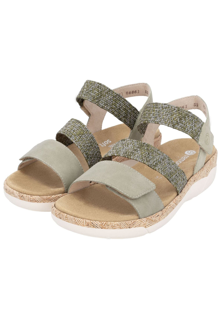Remonte Sandalen Lederimitat Oliv