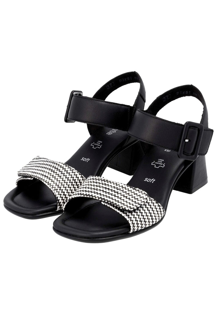 Remonte Sandalen Lederimitat Schwarz
