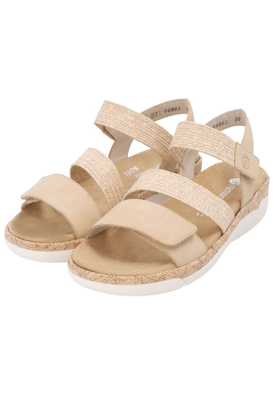 Remonte Sandalen Lederimitat Tan