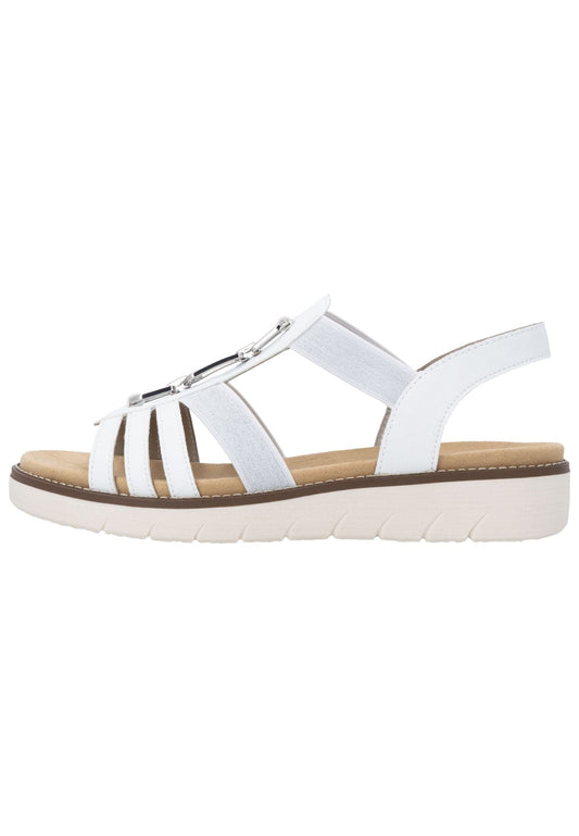 Remonte Sandalen Lederimitat Weiß