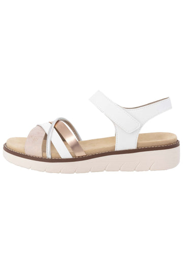 Remonte Sandalen Lederimitat Weiß/Gold