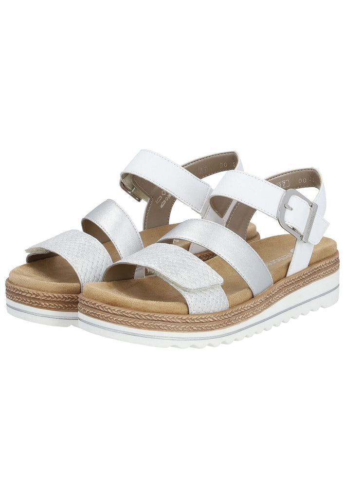 Remonte Sandalen Lederimitat Weiß/Silber