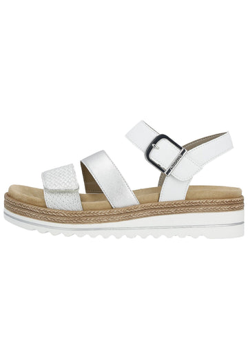 Remonte Sandalen Lederimitat Weiß/Silber
