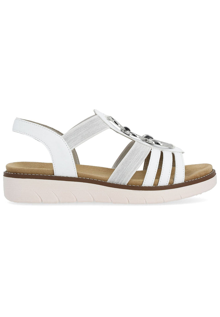 Remonte Sandalen Lederimitat Weiß/Silber