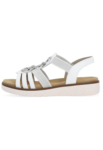 Remonte Sandalen Lederimitat Weiß/Silber