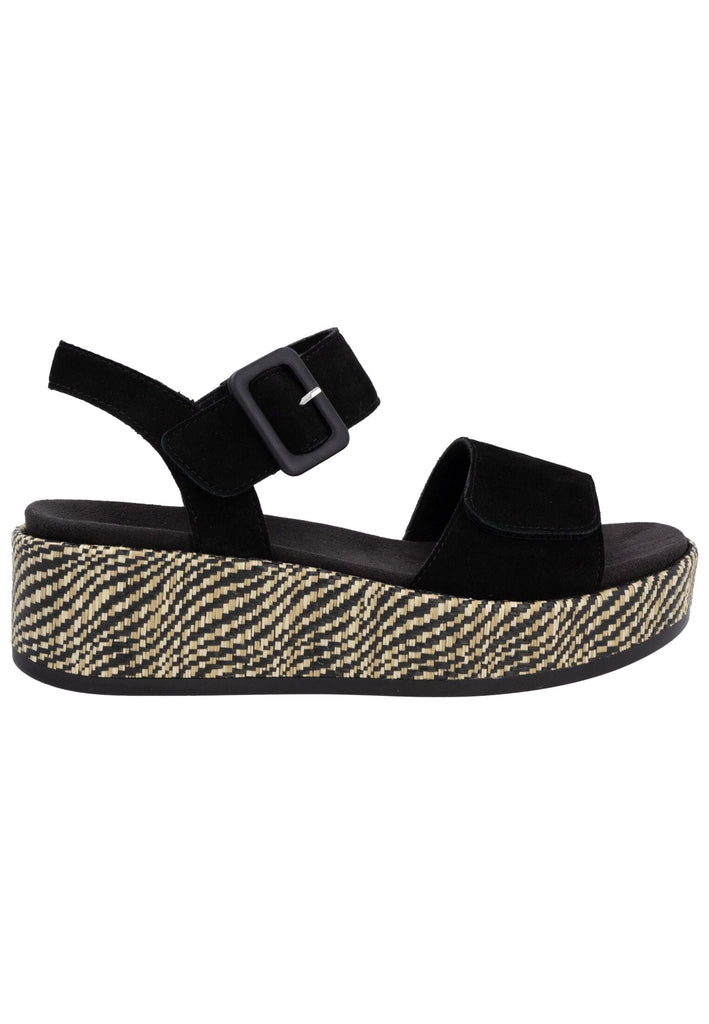 Remonte Sandalen Veloursleder Schwarz