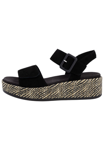 Remonte Sandalen Veloursleder Schwarz
