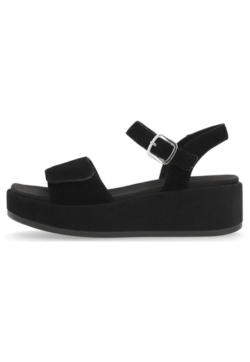 Remonte Sandalen Veloursleder Schwarz