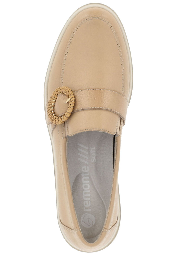 Remonte Slipper Glattleder Hellbraun