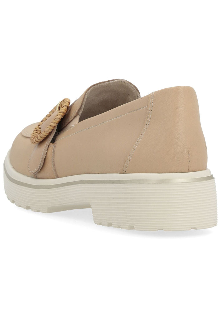 Remonte Slipper Glattleder Hellbraun