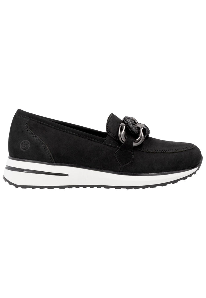 Remonte Slipper Leder Schwarz