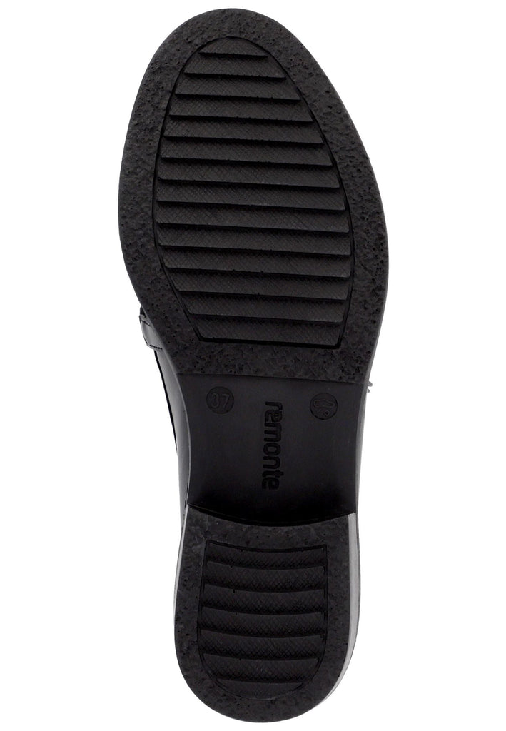 Remonte Slipper Leder/Textil Schwarz