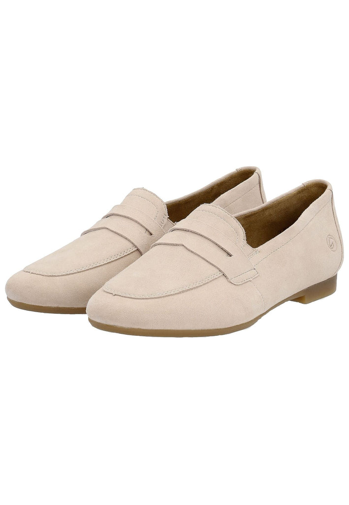 Remonte Slipper Veloursleder Beige