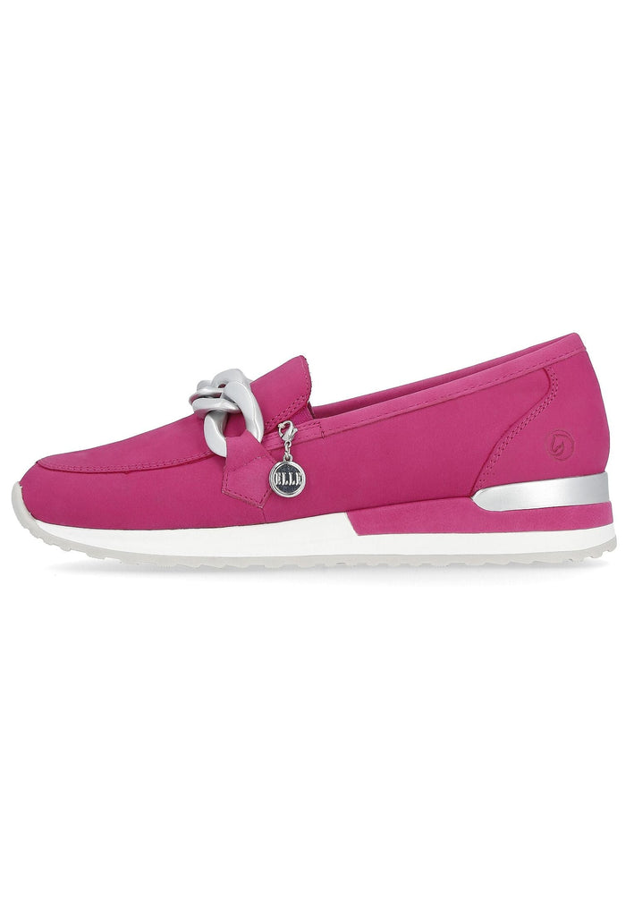 Remonte Slipper Veloursleder Fuchsia