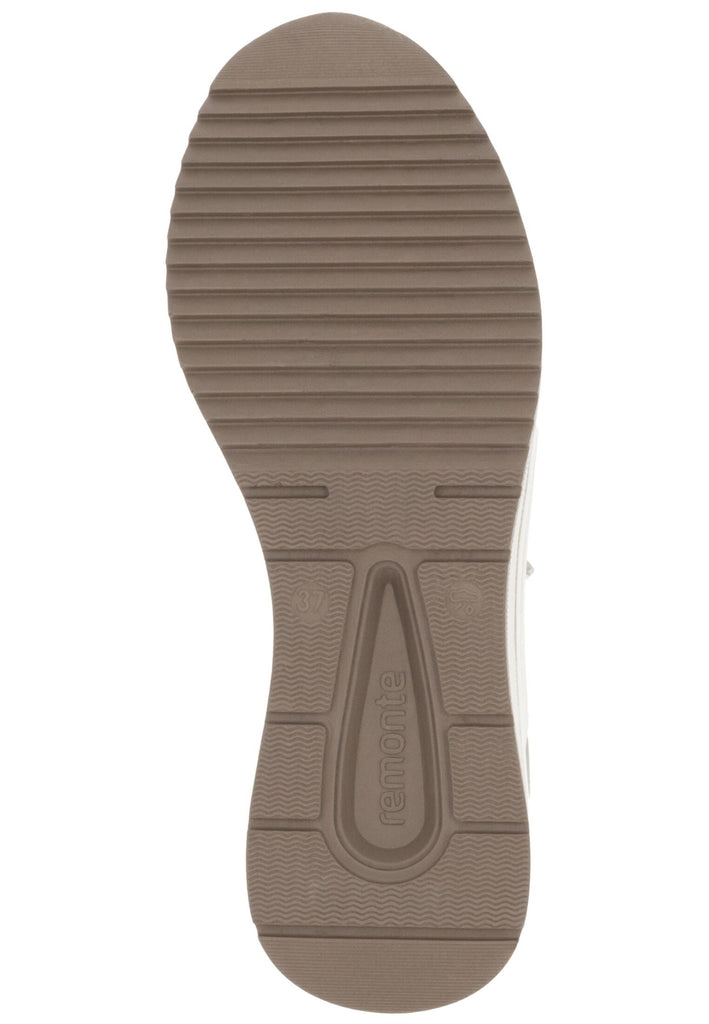 Remonte Sneaker Glattleder Beige/Weiß