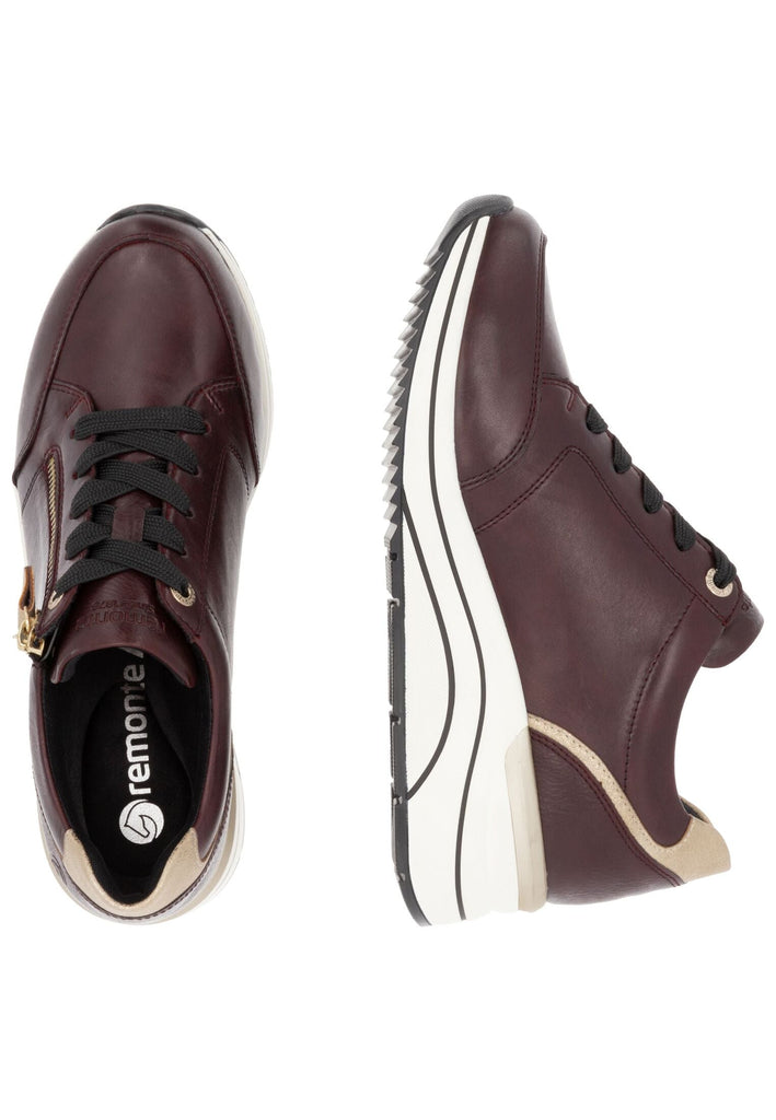 Remonte Sneaker Glattleder Braun/Gold