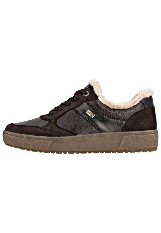 Remonte Sneaker Glattleder Dunkelbraun Warmfutter