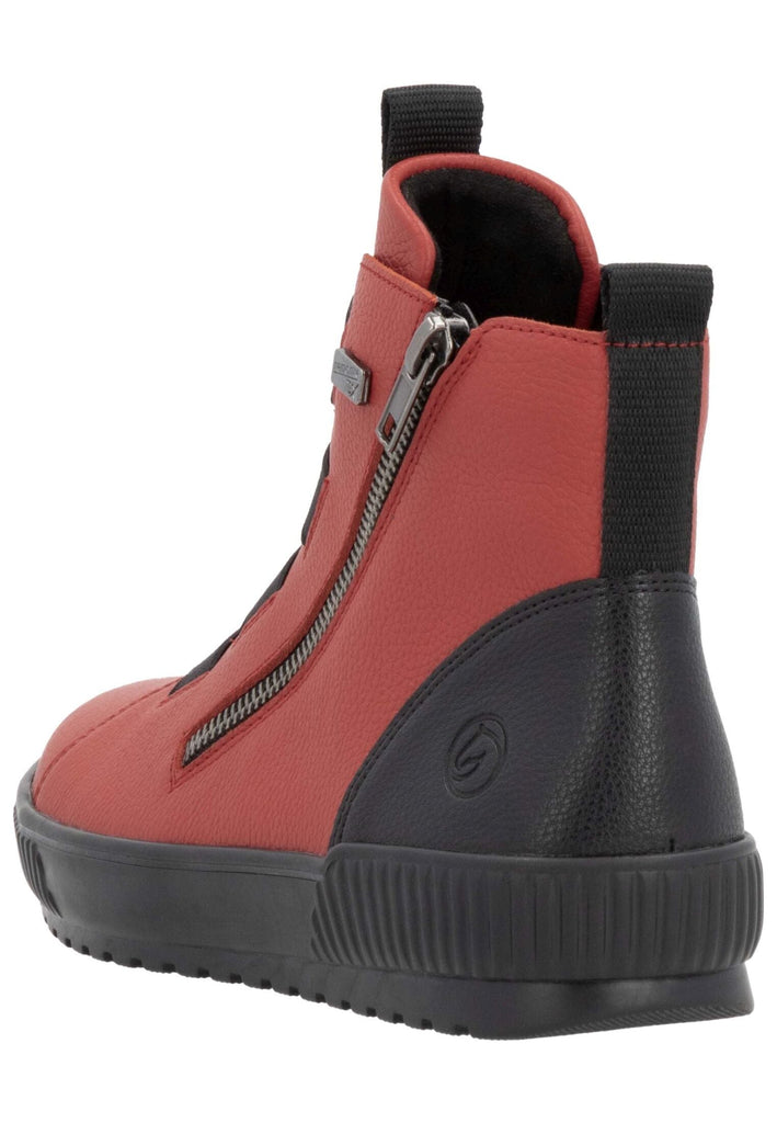 Remonte Sneaker Glattleder Rot/Schwarz Warmfutter