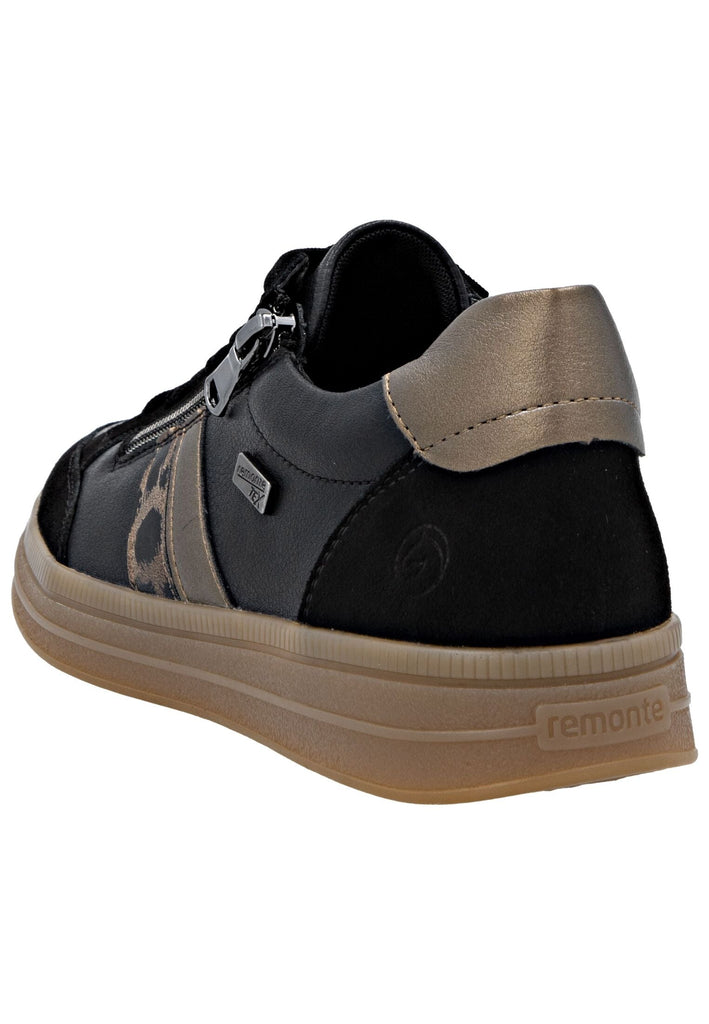 Remonte Sneaker Glattleder Schwarz/Braun