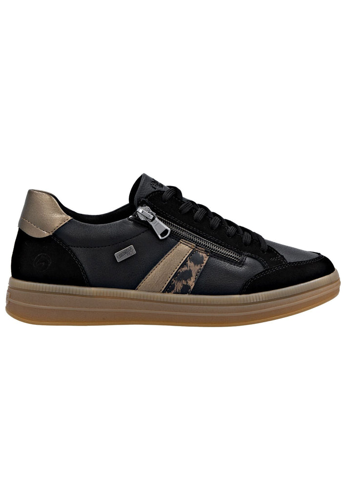 Remonte Sneaker Glattleder Schwarz/Braun