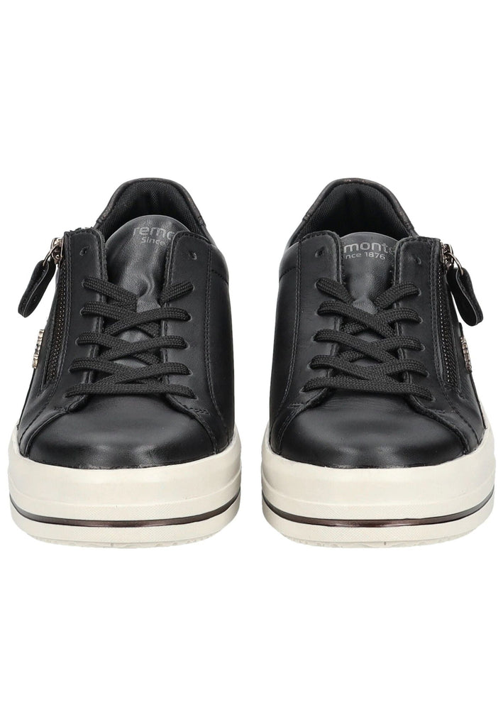 Remonte Sneaker Glattleder Schwarz Kombi