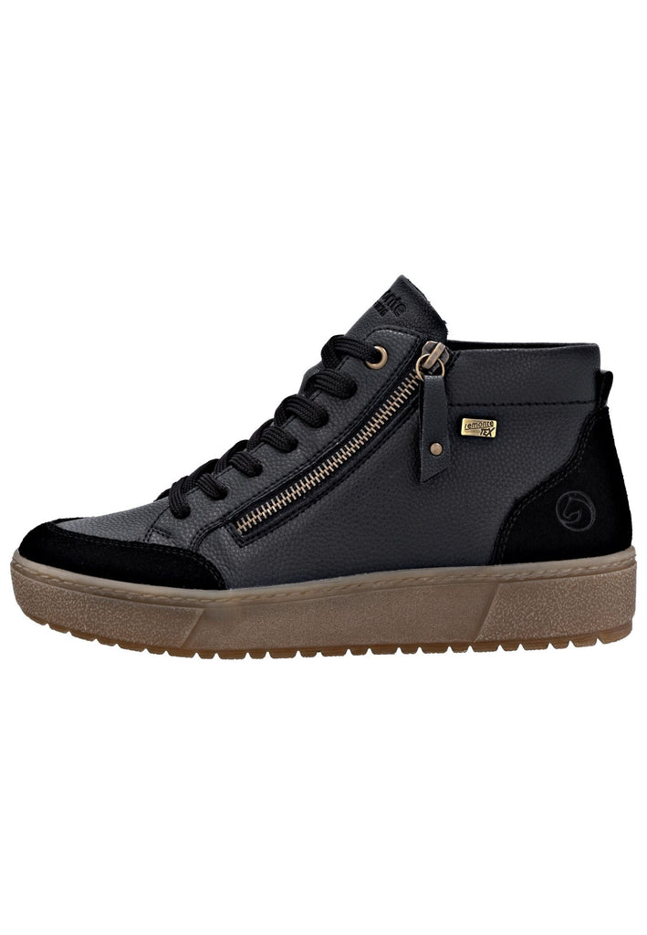 Remonte Sneaker Glattleder Schwarz Warmfutter