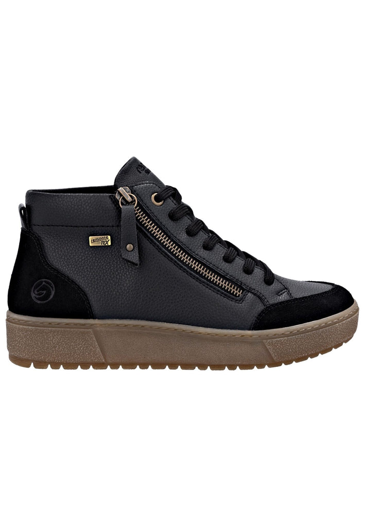 Remonte Sneaker Glattleder Schwarz Warmfutter