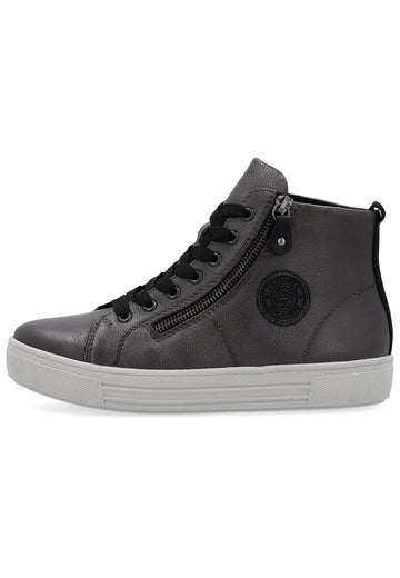 Remonte Sneaker Glattleder Schwarz Warmfutter