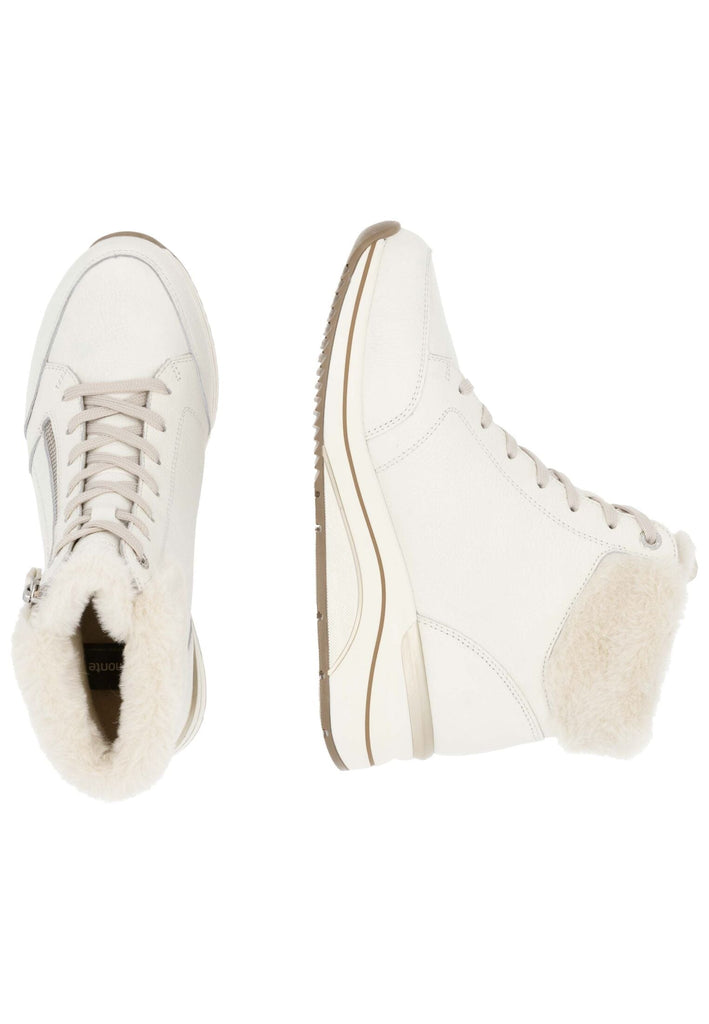Remonte Sneaker Glattleder Weiß/Beige Warmfutter