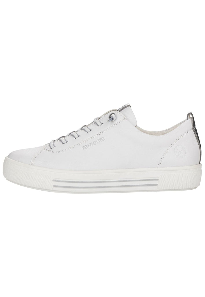 Remonte Sneaker Glattleder Weiß/Silber