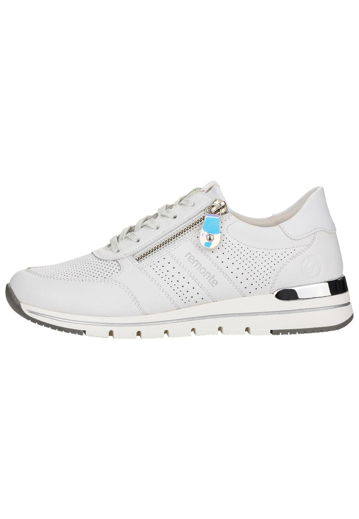 Remonte Sneaker Glattleder Weiß/Silber