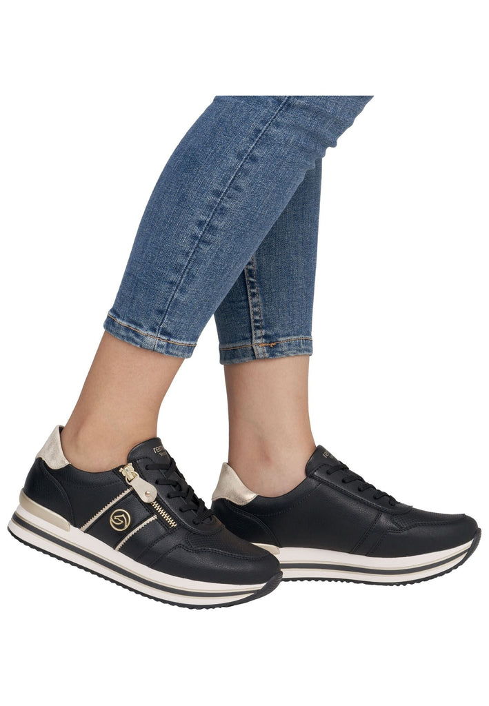 Remonte Sneaker Leder Schwarz