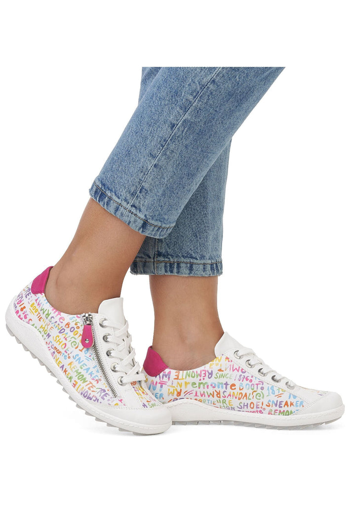 Remonte Sneaker Leder/Synthetik Weiß/Pink