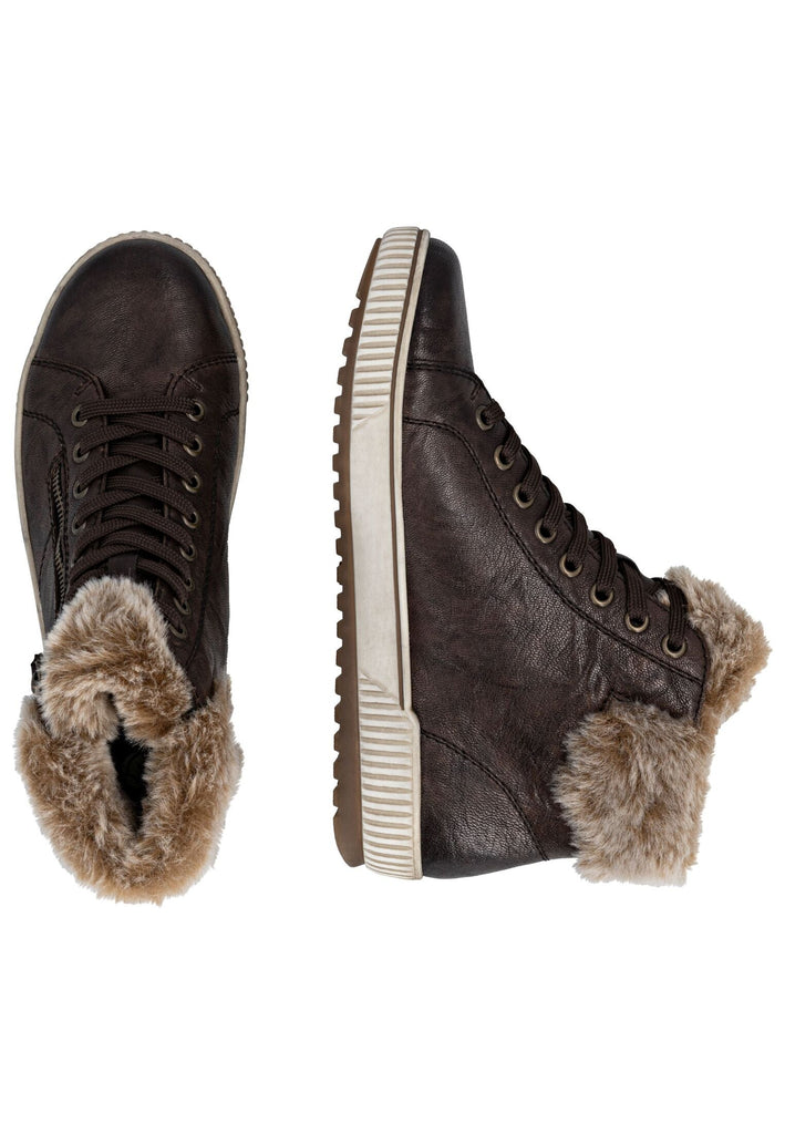Remonte Sneaker Leder/Textil Dunkelbraun Warmfutter