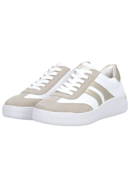 Remonte Sneaker Leder Weiß/Beige