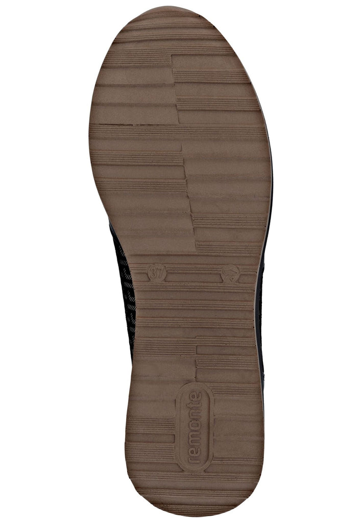 Remonte Sneaker Lederimitat Schwarz/Gold