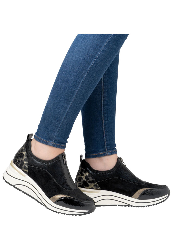Remonte Sneaker Lederimitat/Textil Schwarz Kombi