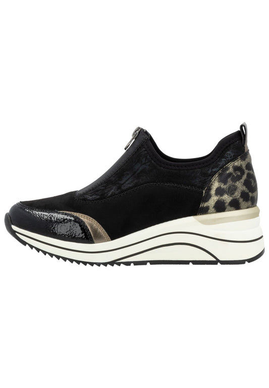 Remonte Sneaker Lederimitat/Textil Schwarz Kombi