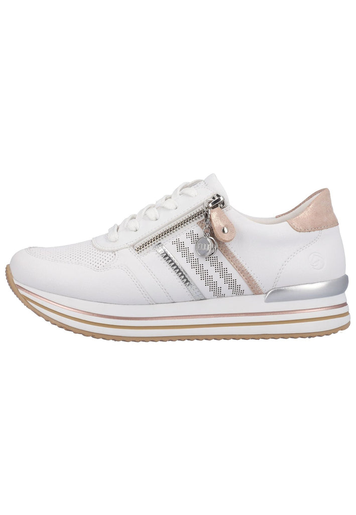 Sneaker Remonte Sneaker Glattleder Weiß/Beige